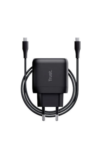 Trust Încărcător cu port USB-C și cablu USB-C, 45W Power Delivery, Negru (Maxo)