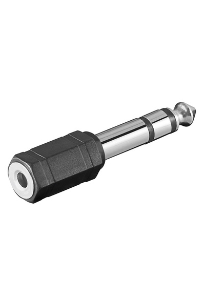 goobay αντάπτορας ήχου 6.35mm σε 3.5mm 11100, μαύρος, 10τμχ