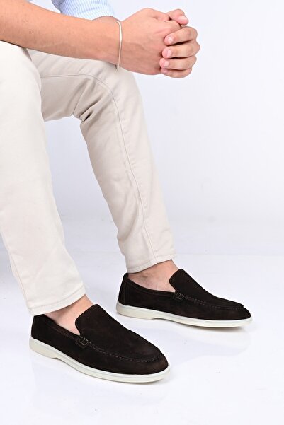 Bestello Laceless Rubber Sole Genuine Leather Loafer 028-2000 Men's Shoes