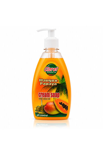 Cloret Săpun lichid cremă cu Mango & Papaya și ulei de măsline, pH Control, 5...