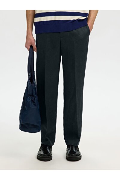 SELECTED Hose Regular Fit Leinen
