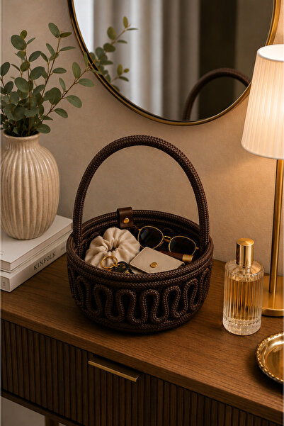 MaVaux Candya Patterned Handmade Rope Multi-Purpose Guest Candy Basket, Gift ...