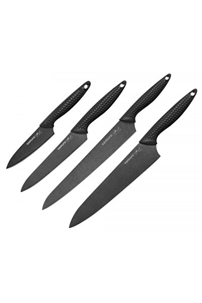 Samura Set de 4 cutite de bucatarie, Samura, Negru
