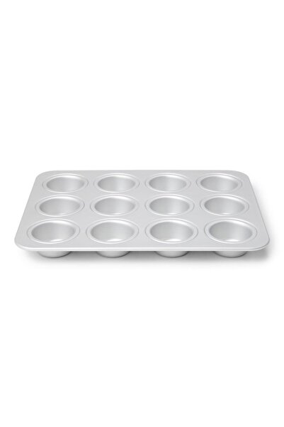 Patisse Forma de briose, Patisse, 12 compartimente, 35cm, aluminiu, argintiu
