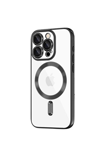 OEM Electro Mag Μαύρη Θήκη Πλάτης Σιλικόνης για iPhone 16 Pro