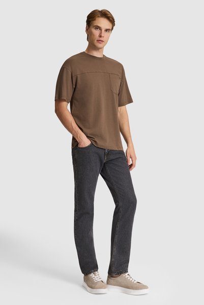 U.S. Polo Assn. Men's Brown Comfort Fit Crew Neck T-Shirt 50326970-Vr029