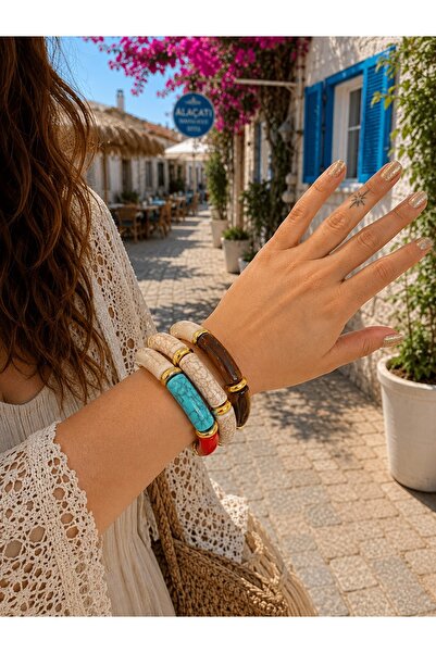 GMN COLLECTION YENİ SEZON YENİ SERİ SUMMER FASHİON 3LÜ PARLAK SEDEFLİ LASTİKL...