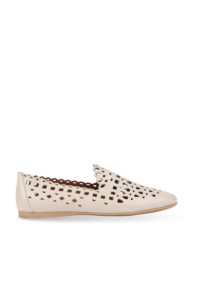 BUENO Gray Leather Women's Flat Shoes