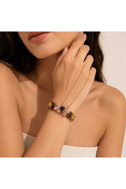 ORENDAJEWELRY Kaplan Gözü ve Akik Taşlı Doğal Taş Şahmeran | El Yapımı Deri M...