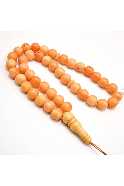 Generic Vintage Aleppo Baga Rosary 41 Beads 11mm Peach Orange Prayer Beads 39...