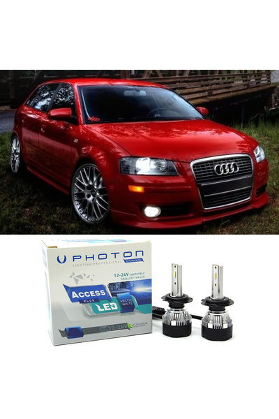 Photon Audi A3 8P Led Xenon Kısa Far Ampulü H7 Access Yeni Seri Beyaz 2004 - ...