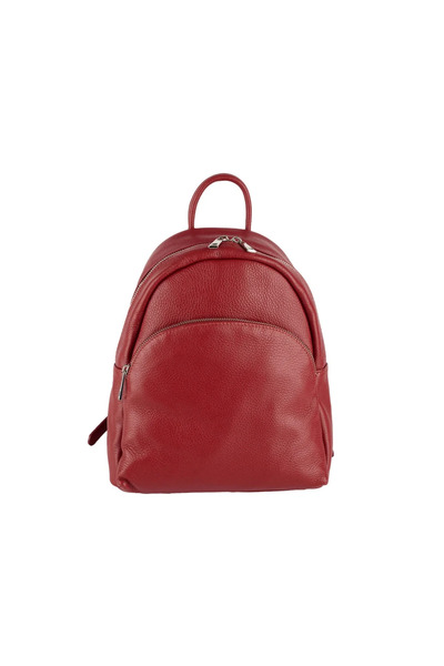 matis atelier Rucsac de damă din piele Leontina - Roșu