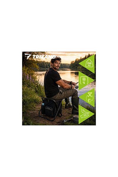 KRUZZEL Scaun de pescuit cu rucsac TRIZAND 27333, 3 în 1