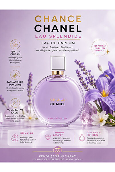 Chanel Chance Eau Splendide 150 ML - Kalıcı Çiçeksi Meyvemsi Eau de Parfum Ka...