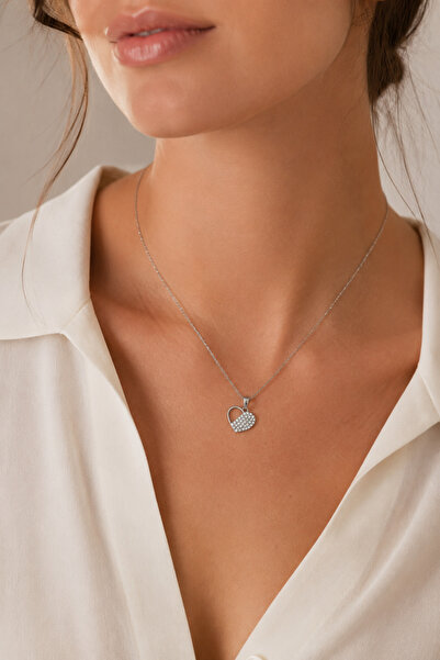 Balenbi Jewelry Women's Silver Color Tarnish-Resistant Steel Necklace with St...