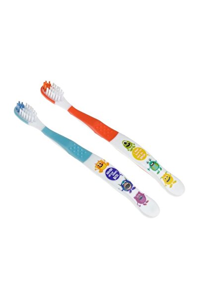 Jumbo Periuță de dinți copii, model Monstri, set 2 bucăți, design vesel și cu...