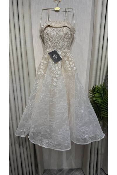 Jood Luxury Pearl Embellished Corset Midi Dress