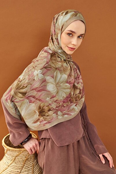 Silk Home Riva Shawl Tencel Wild Flower Beige