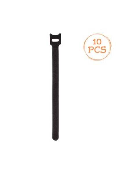 OEM Bandă Velcro neagră dublu-adezivă pentru cabluri 9,5 x 1,3 cm - 10 bucăți