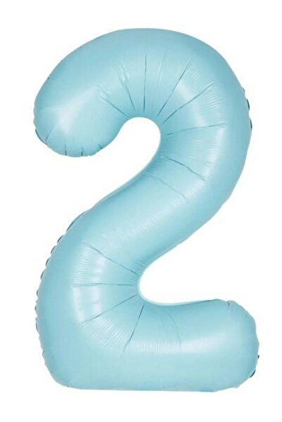 Parti Dükkanı 16 Inch 2 Numbers Retro Blue Foil Balloon 36 cm Birthday Party ...