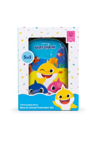 Taimi Pinkfong Baby Shark 5-in-1 Kids Back to School Musical Gift Set with Ba...