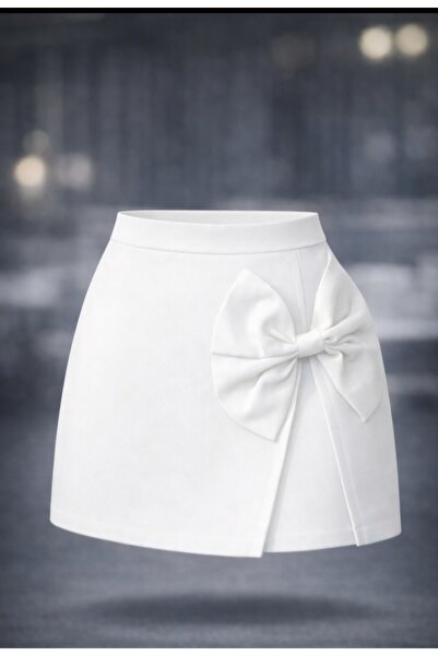 MRDN MODA Mini Skirt with Bow Detail