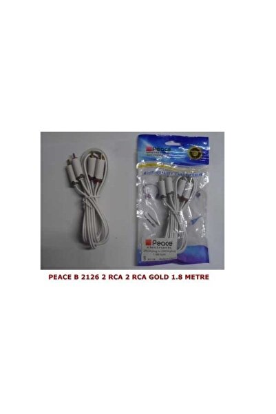 PEACE B-2126 2 كابل RCA ذهبي بطول 18 متر مع موصلات