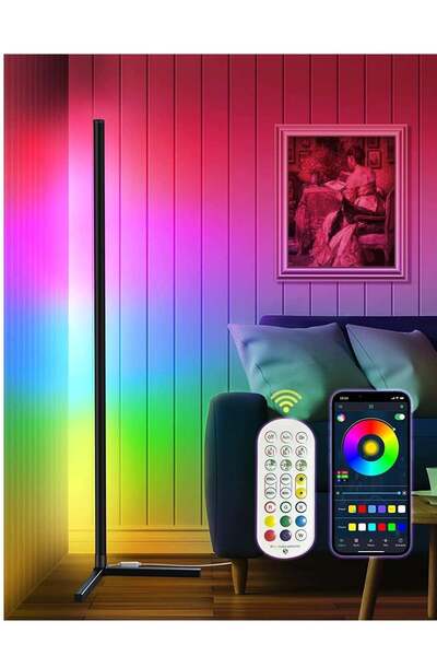 Generic MUNTAQI Corner Floor Lamp, RGB Color Changing, Smart LED, APP&Remote,...