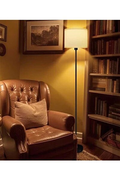 Generic مصباح أرضي FUOE بتصميم بسيط بطول 59 بوصة مع مفتاح قدم ومصباح LED لغرف...