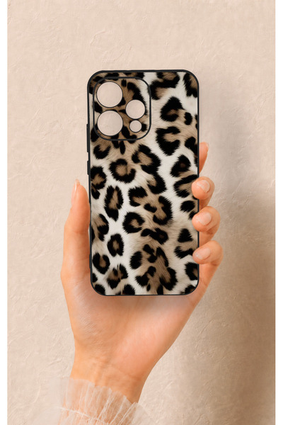 Vip Case Oppo Reno 15 5G Uyumlu Leopar Derisi Desenli Silikon Kılıf