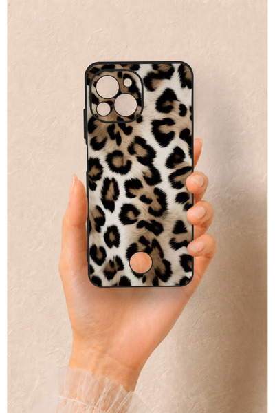 Vip Case Reeder S23 Pro Max Uyumlu Leopar Derisi Desenli Silikon Kılıf