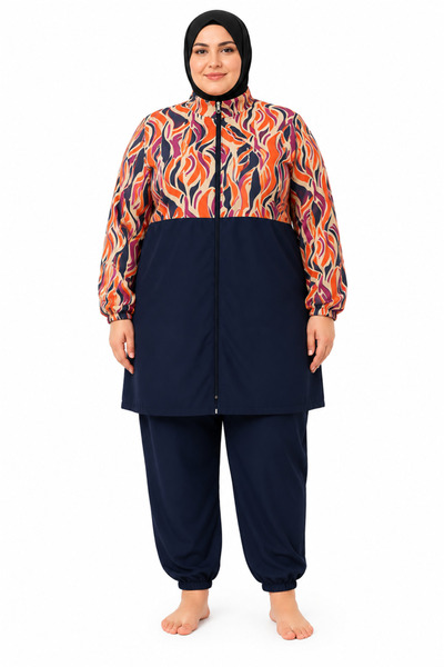 YUYİ Tesmay Quick Drying Parachute Fabric Plus Size Women's Tight Swimsuit