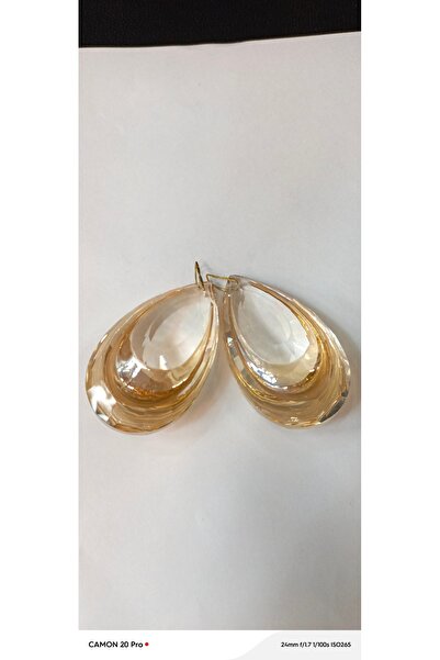 ADA AVİZE 2 ADET Büyük Kristal Avize Taşı Bal(boyu 8 cm, eni4,5 cm)