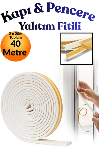 KAYRA LEATHER CRAFT White 20 X 2= 40 Meters Self-Adhesive Door Window Tape We...