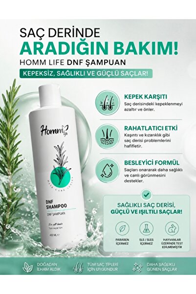 homm life DNF kapeğe karşı etkili bitkisel şampuan