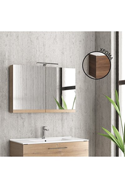 Karag Καθρέπτης ανοιγόμενος με δύο πόρτες Brown 8702 Collection:NEW 90x13x60cm