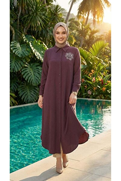 Armine TREND 26YT403 ÇİÇEK DESEN UZUN TNSL TUNİK