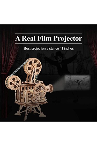 ROKR Vitascope 3D Wooden Puzzle Model Building Kit for Adults, Mechanical Fil...