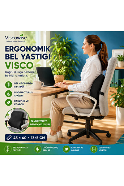 ERGONOMİK BEL YASTIĞI VİSCO/43*40*13/5 CM (ÇANTALI)