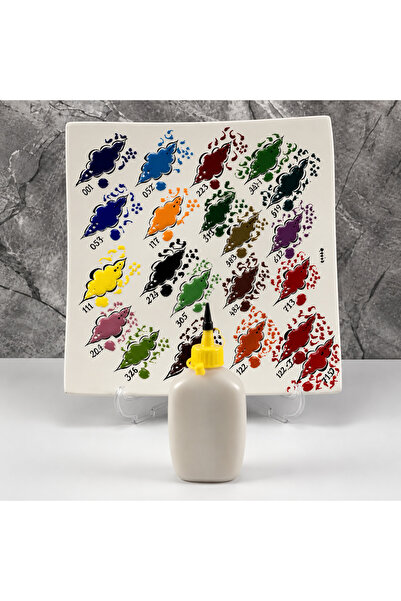NİVRA GRUP Kabartma Seramik Boyası Sır Altı Çini Beyaz Renk 100Gr.