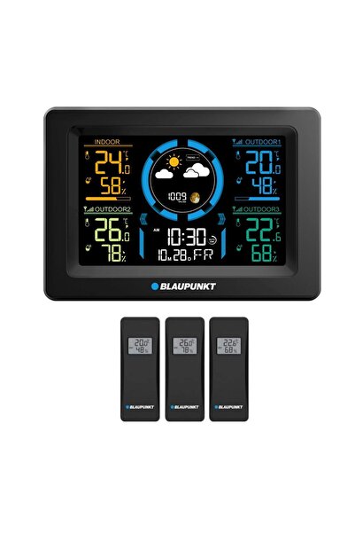 Blaupunkt 13-WS40BK Ασύρματος Μετεωρολογικός Σταθμός Αναλογικός Επιτραπέζιος ...