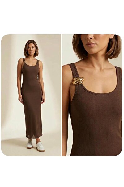 ekawholesale Eka - Polyamide Fabric Midi Length Slim Dress - Non-See-Through ...