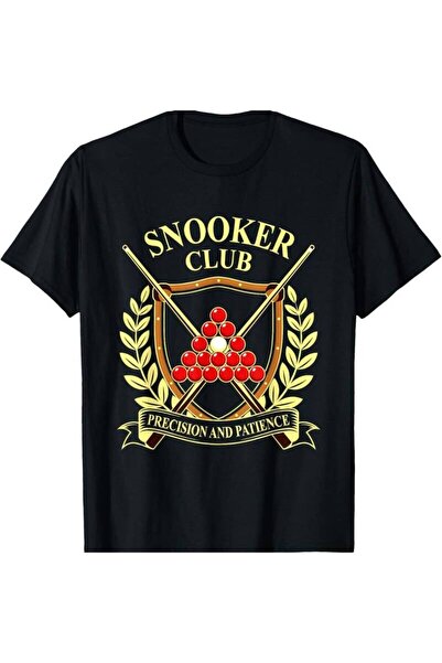 212Wear Snooker Club Precision And Patience Billiards Crest T-Shirt
