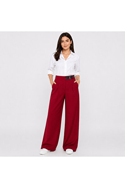 Emporya Trend |   Woman |   Burgundy |   Half Belt Detailed |   Pocketed |   ...