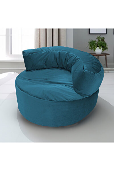In House Julie | Velvet Bean Bag Chair - Dark Turquoise