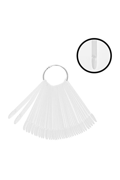 Jumbo Paletar pentru mostre de unghii, cu inel, tipsuri ovale, 40 buc – organ...