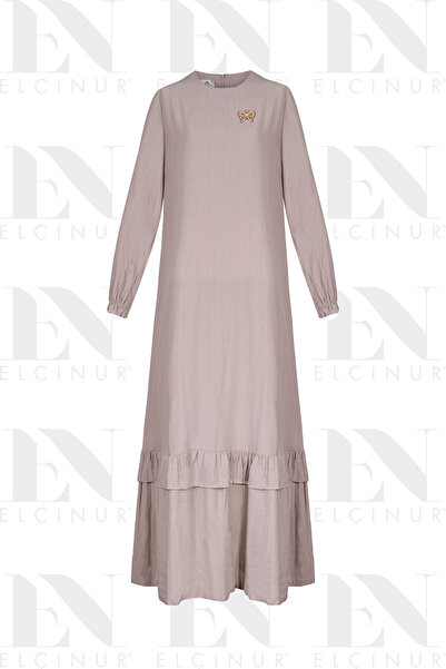 ELÇİNUR 26252 Brooched Pocket Dress