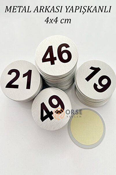 Orse Reklam Table Number Cabinet Number 1-50 Gray Metal