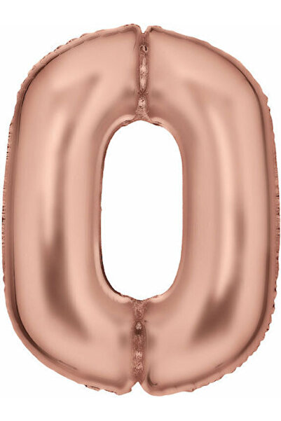 AMSCAN Balon Folie Jumbo Numărul 0 Rose Gold 86cm