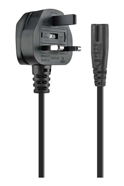 Generic Power Cable UK 3PIN Plug to C7 Figure 8 Cable 5 Meter Standard